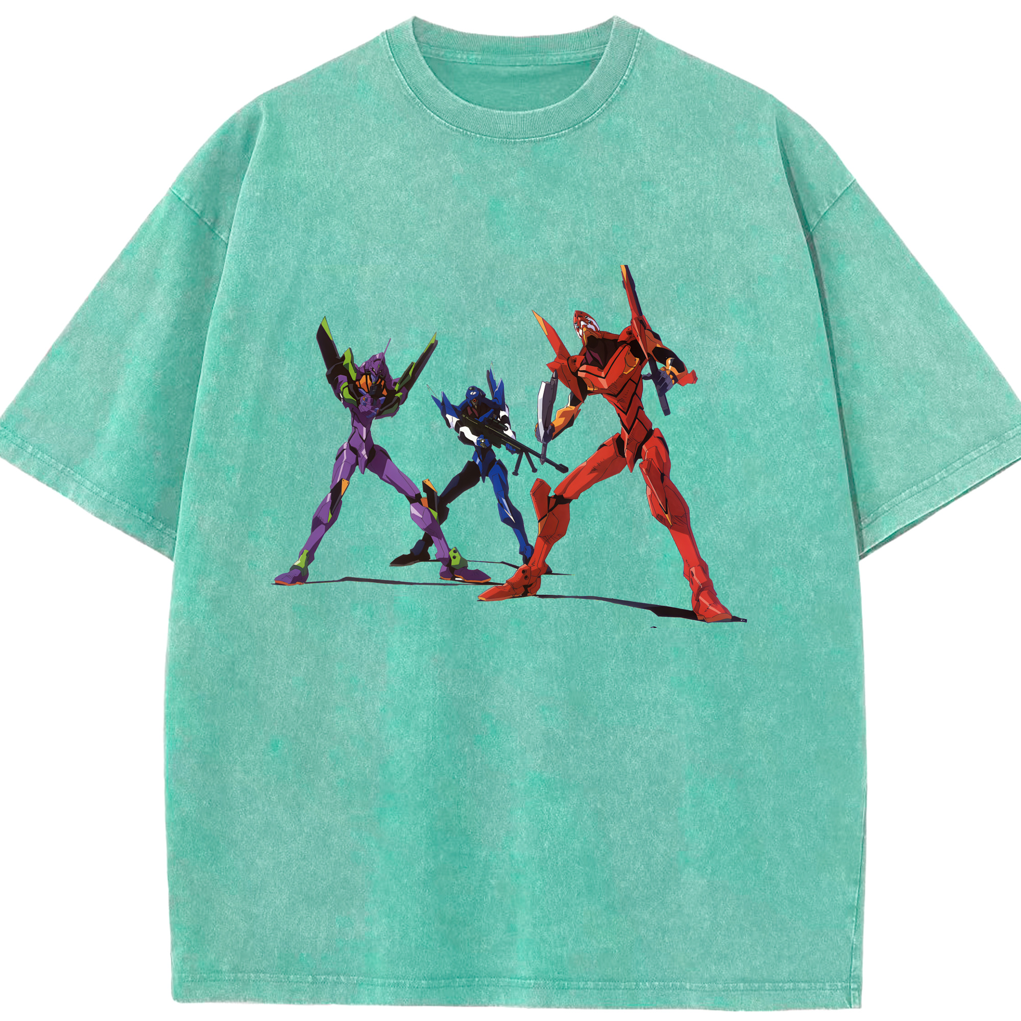 （画像用） EVA 新世紀エヴァンゲリオン 綿100% ヴィンテージ風 半袖Tシャツ（フロントプリント）